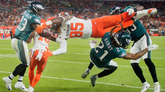 Njoku, who had 56 catches two years ago and just five in an injury-plagued 2019, walked back his trade request.